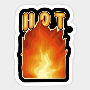 Hot Big Fire Sticker